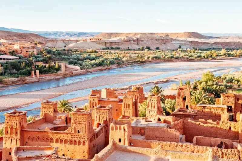A stunning view of Morocco's vibrant cityscape, showcasing its beauty as a prime travel destination.