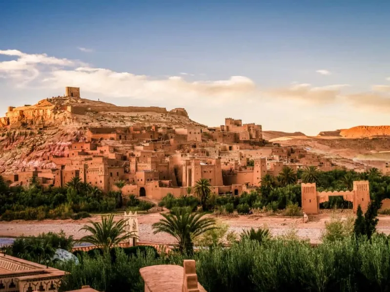 A stunning view of Morocco's vibrant cityscape, inviting travelers to explore its beauty and culture. 