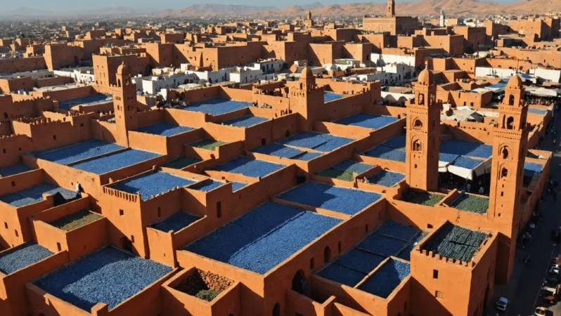 A picturesque scene of Marrakech, Morocco, illustrating its unique culture and weather conditions, as reported by accuweather marrakech. 