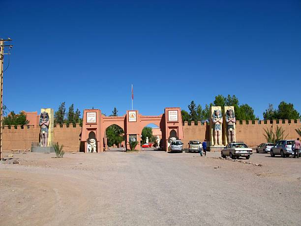 Ouarzazate Morocco film studios and desert landscapes known as Hollywood of Africa with kasbahs and movie sets
