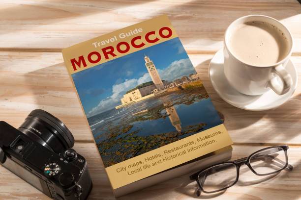 Travel guide table overview showing guided trips to Morocco including Marrakech, Fes, Casablanca, Sahara Desert, and Atlas Mountains tours