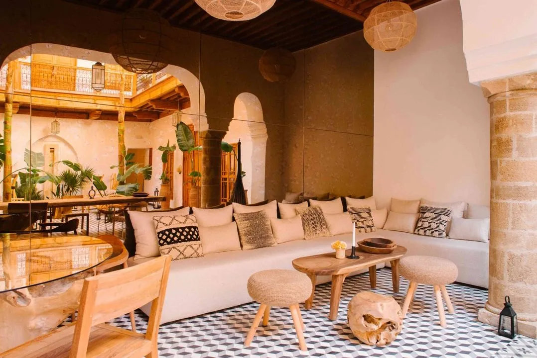 Luxury resorts in Morocco featuring beachfront hotels in Agadir, Marrakech luxury riads, and desert resorts near Merzouga dunes