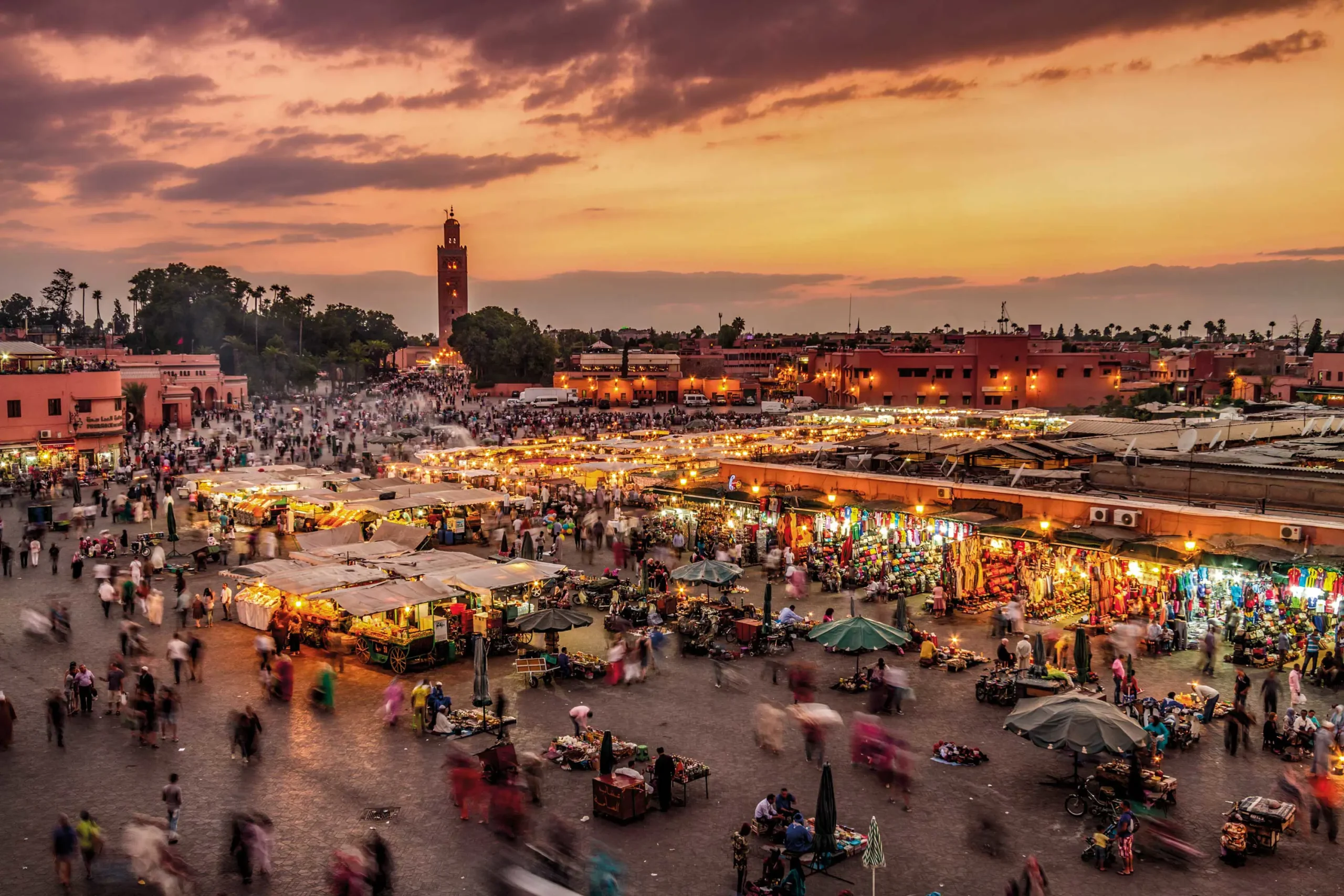 Jemaa el-Fnaa Market Square in Marrakech Morocco